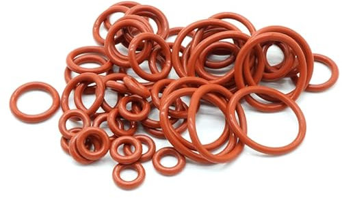 10 Stück rote Silikon-Ringdichtung CS 4 mm Außendurchmesser 12 ~ 150 mm Silikon-O-Ring-Dichtung O-Ring aus lebensmittelechtem Gummi VMQ-Sortiment HVAC-Werkzeuge ( Color : Red , Size : OD 115mm ID 107m