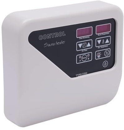 XUEMANSHOP Saunasteuerung, 3-9KW Sauna mit Digital Controller, 12 Modus Normale Heizung, Überhitzungsschutz 40-105℃ Dampfsauna