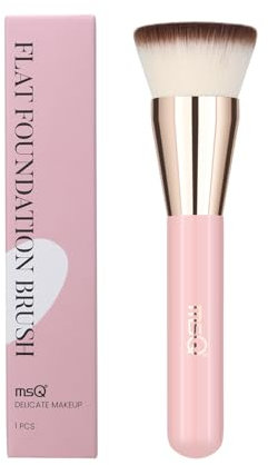 MSQ Flawless Foundation Make Up Brush Kabuki Flat Top Foundation Brush for Liquid Kabuki Brush - Premium Vegan Makeup Brush