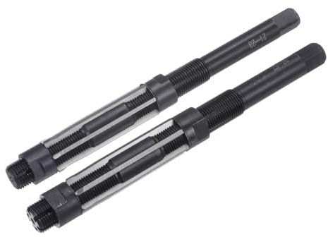 uxcell 2pcs Hand Reamer Set 21mm-23mm 23-26mm Adjustable H8, Metric Reamers Drill Bit for Metal Wood Hole Reaming, 6 Straight Flutes