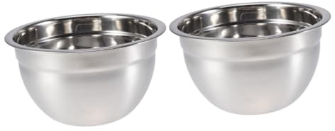 TOPBATHY 2 Pz Ciotole in Acciaio Inox Contenitori Per Pasta Ciotola Di Miscelazione Inossidabile Acciaio Inossidabile Piastra in Acciaio Inossidabile Terrina Ciotola Di Uova Frutta