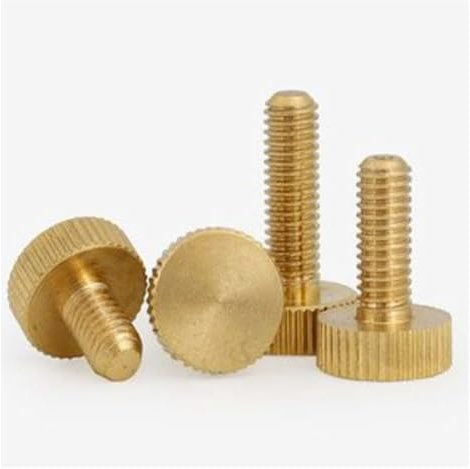20 Teile/LOS M3 M4 M5 M6 Rändel Messing Flachkopf Hand Rändelschrauben Festziehen (Size : M4X10 20PCS)