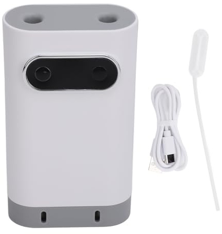 Diffuseurs sans Eau pour huiles essentielles, diffuseur d'aromathérapie sans Fil pour la Maison, Machine à air parfumée d'huile Essentielle Longue durée à Double pulvérisation (Blanc)