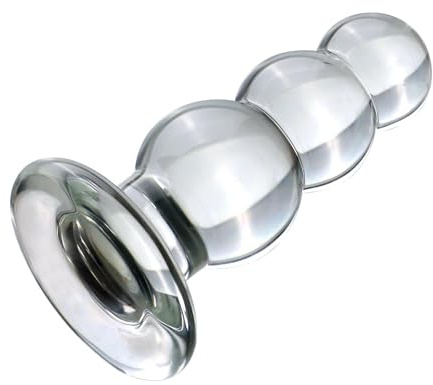 Anal Butt Plug 3 tailles grosse boule en verre godes anaux godemichet Anal cristal sexe Machine perles faux pénis femmes se masturber adultes jouets sexuels femmes hommes(S)