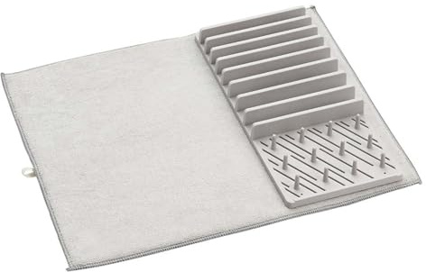 Tapis de séchage à vaisselle avec support – Tapis de comptoir de cuisine avec égouttoir amovible, tapis de séchage séparé pour les types d'ustensiles de cuisine