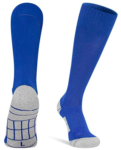 DECOVICI 1 paire de chaussettes de football pour enfants et hommes de 30 à 47, chaussettes de football hautes pour garçons et filles, chaussettes de sport longues pour rugby, basketball, hockey,