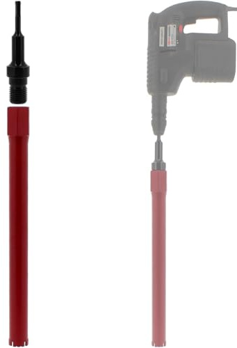Corona diamantata Ø 38 mm con adattatore per trapano e perforatore SDS-plus