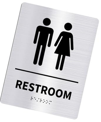 SELiLe Badezimmer Wandaufkleber Frau Mann Toilettenschild WCS Home Hotel Waschraum Türschilder Kunstabziehbilder Für Toiletten Restaurant Unisex