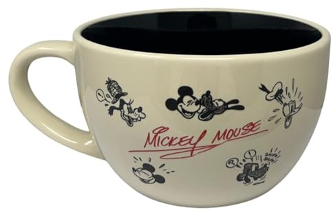 Gran taza de cerámica Disney Mickey para desayuno de 740 ml para niños