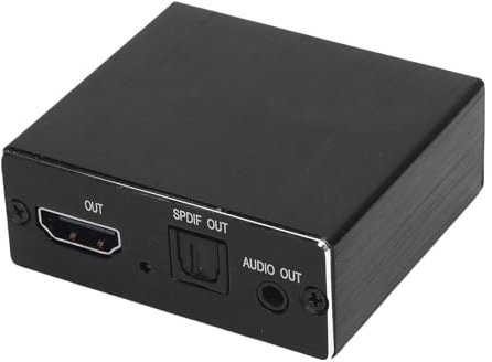 Denash HDMI Sound Extractor, 4K Audio Splitter Converter with Optical SPDIF & 3.5mm Output for Speaker/Amplifier/Headphone​