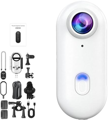 Bärbar Minikamera, 360-graders Roterande Magnetklämma, Vattentät 4k-sportkamera, 150 Minuter Långvarig Inspelning, Wi-fi-direktanslutning Till Bärbar Kamera (White 4K)