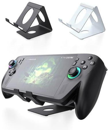LiLiTok Metall-Tischhalterung für ROG Xbox Ally/ROG Xbox Ally X Standfuß, Spielkonsolen Desk Ständer für Switch 2/für Steam Deck Handheld-Ständer Halterung Gaming-Zubehör (Schwarz)