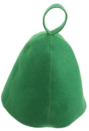 FONDOTIN Wool Felt Sauna Bath Hat Heat-insulated Natural Wool Steam Cap Quick-drying Sauna Hair Protector for Men and Women Shower Accessories