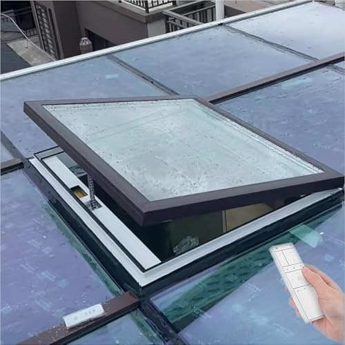 Lucernario elettrico insonorizzato con telecomando per finestre a battente e prese d'aria A01 78 x 118 cm/31 x 46 pollici Migliora la ventilazione domestica e la luce naturale