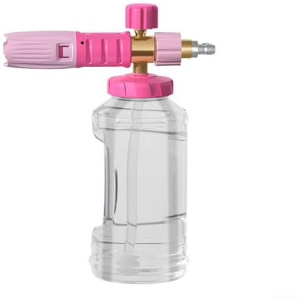 Jotekonoby Pulvérisateur à mousse portable de 1000 ml pour nettoyeur haute pression - Canon à mousse haute pression pour lavage de voiture, buse en acier inoxydable, connecteur en laiton, nettoyage
