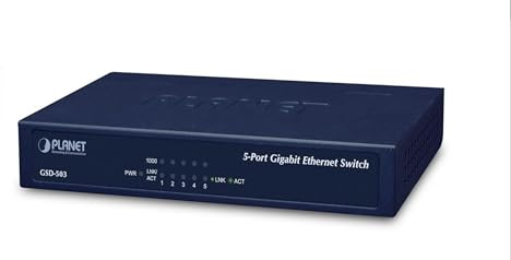 NexaCore Planet GSD-503 Switch Gigabit Ethernet 5 ports RJ45, 10/100/1000 Mbps, Plug & Play, Green Networking