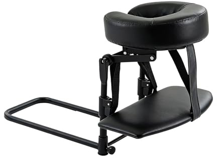 LZTET Reposacabezas De Masaje para Cama,Reposacabezas De Masaje Ajustable Cama,Soporte La Cabeza,CojíN El Rostro,Kit Hogar,Kit PortáTil,para Masajes SalóN SPA,RecuperacióN CirugíA Ocular(Black)