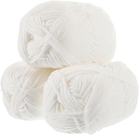 Adorainbow Cotton Yarn Hand Knitting Yarn 3 Rolls for Crafting Decorative Items and Dishcloths