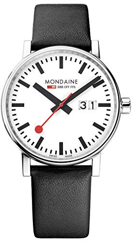 Mondaine Evo2 Reloj para Hombre Analógico de Cuarzo con Brazalete de Piel de Vaca MSE.40210.LB