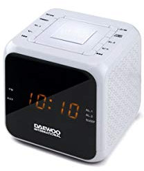 RAD/REL DAEWOO DCR-450 Doble Alarma FM Blanco