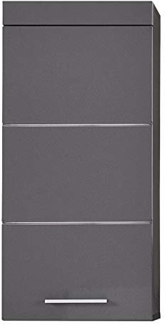 trendteam smart living - Amanda - Hängeschrank - Agave Grau Hochglanz - 1 Einlegeboden - (BxHxT) 37 x 77 x 23 cm - Kratzfest