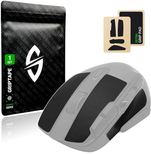 SensoryBoost Maus Grip Tape – kompatibel mit Roccat Kone XP | Starker Halt, schweißabsorbierend, strukturlos, weiche Haptik, 0,5 mm dünn (Zuschnitt-Pad inklusive)