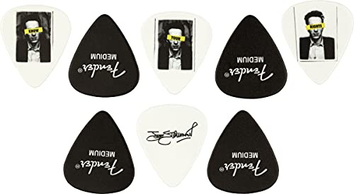 Fender® »JOE STRUMMER PICK TIN - MEDIUM - 8 PACK« Zelluloid Plektren - 351 Form - Medium - 8 im Pack - Farbe: JS Artwork