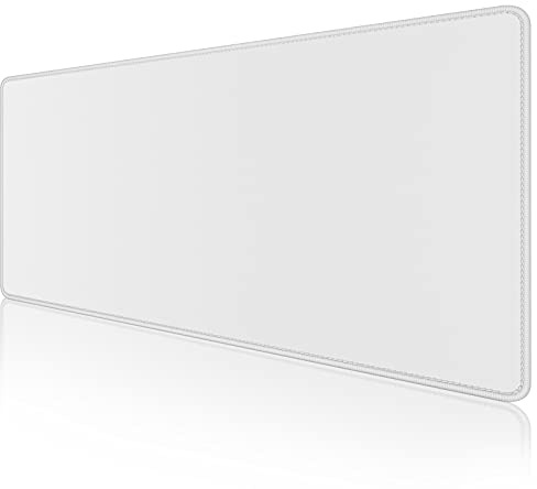 Dapesuom Large Mouse Pad, Extended Gaming Mouse Mat with Stitched Edges, Full Size Desk Mats with Non-Slip Base, Computer Big Desktop Keyboard Pad for Gamer, Laptop, Office, 23.6 x 11.8 In, Space Gray