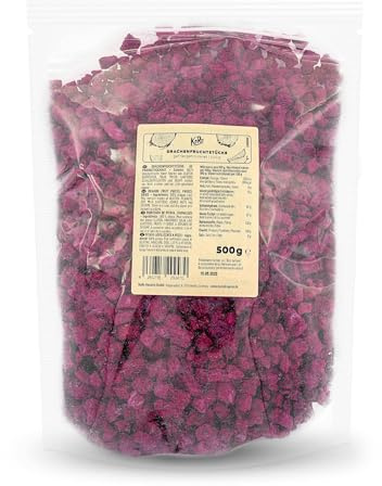 KoRo – Pitayas lyophilisées (fruit du dragon) 500 g – 100 % fruit – Goût intense et fruité-sucré – Idéal en topping