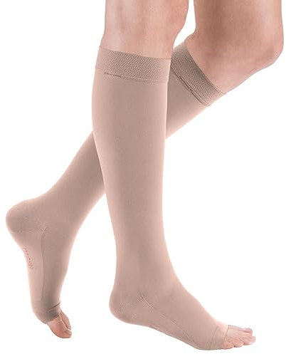 mediven comfort CCL2 AD Kompressionsstrümpfe kurz (34-38 cm) o. Fußspitze Trikotabschlussrand VII cashmere