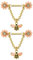 CM Crareesi Mania Brustwarzenpiercing 14G Edelstahl Bienen blumen Nippelringe Gold Brustwarzen Barbell für Frauen