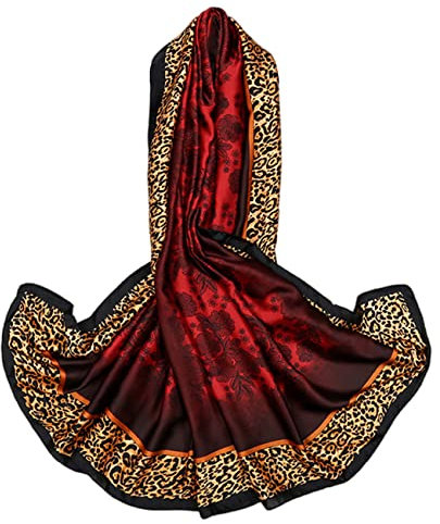 FAIRYGATE Halstuch Damen Seide Seidenschal Damen Große Seidentücher für Frauen Seidentuch Stola Langer Schal Leicht Seidentuch Silk Schal Halstuch Tuch Geschenk Frauen 180 * 90cm 83019