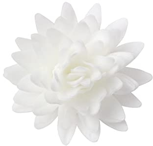 Dekora - 18 Essbare Blumen für Torte aus Esspapier - Essbare Oblaten für Torten aus Esspapier - Tortendeko Essbar - Weiß - 5,5 cm