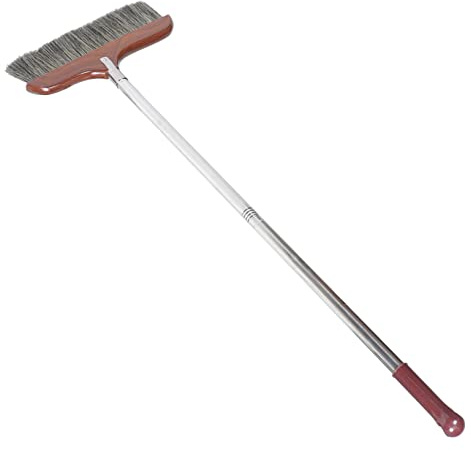 Angoily Soft Broom Long Handle for Floor Cleaning Detachable Design for Home Office Kitchen Sweeping and Rv Use Telescopic Broom for Indoor Dust Removal