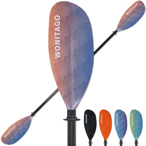 WONITAGO Adjustable Kayak Paddle with Fiberglass Shaft and Nylon Blade