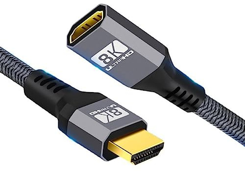 chenyang Câble HDMI 2.1 HDMI UHD 8K 60hz 4K 120hz 48Gbs mâle vers femelle câble d'extension avec audio 3D HDMI câble 0,3 m