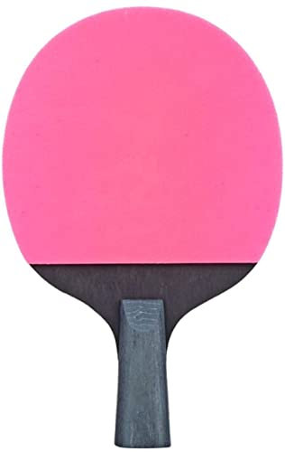 Ping-Pong-Paddel, Einzelschlag, geeignet für drinnen und draußen, Familienunterhaltung, Typ Tischtennisschläger, Tischtennis-Paddel-Set (Farbe: Rosa, Größe: gerader Schlag)