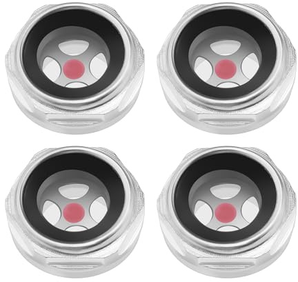 VGOL 4 pz 1/2 Compressore D'aria Livello Olio Vista Vetro BSP Lega di Alluminio Connettore Livello Liquido Adatto per Compressore D'aria Controllare Il Livello Olio Pompa