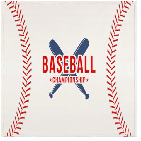 Personalisierte Baseball-Stoffservietten, 50,8 x 50,8 cm, Dekoration, Tischservietten, 4 Stück, waschbar, Polyester, Dinnerservietten, langlebig, quadratisch, Stoffserviette für Zuhause, Küche,
