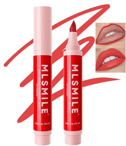 Erinde Wasserfester Matte Marker Lipliner, Long Lasting Tattoo Lip Liner, Hochpigmentierter Lippenkonturendtift, Permanent Smooth Lipliner Pencil, Natürlicher Lippenstift, Max Factor Lip Makeup Stift