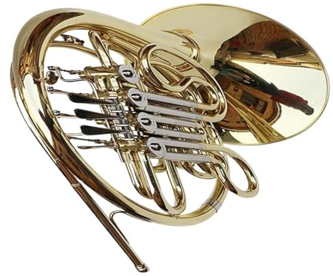 waldhorn instrument Professionelles Waldhorn B/f 4 Klappen Gold Doppelreihiger Messingkorpus Mit Mundstück