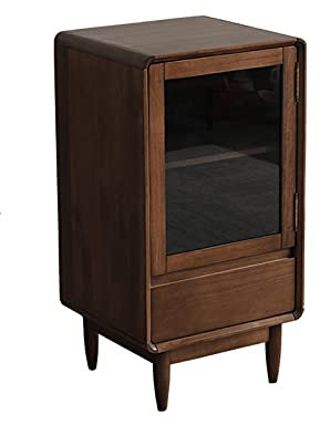Massivholz Weinregal Weinschrank mit Schublade und Tür - Multifunktionaler Likörschrank für Zuhause Küche Esszimmer Bar Schrank