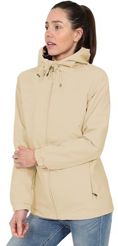 Blu Apparel Giacca impermeabile da donna con cappuccio, giacca a vento, per escursionismo, camminata, primaverile