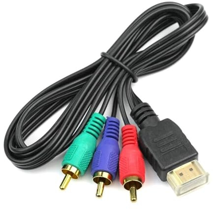 AYMBH HDMI to RCA TV Cable 1M (3FT) HDMI Male to 3 RCA Male AV Component Cable for Video/Audio Transmission 1080P Support for HDTV, Blu-ray, Game Consoles Durable, Gold-Plated Connectors Crisp Signal