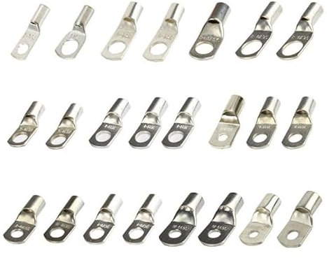 VWWJCCRO 5PCS Battery Copper Crimp Terminals Cable Lug Eyelet Wire Ring Connector 6MM² - 95MM² Wire Connector Terminals Terminator(SC50-8)