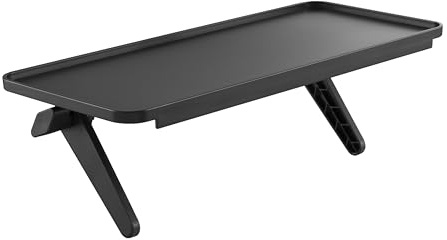 METRONIC 451074 Etagere pour TV Support Ecran, Moniteur- Tablette Decodeur, Plateau Supérieur boîtiers multimédias, Haut-parleurs - Simple d'Installation - Noir