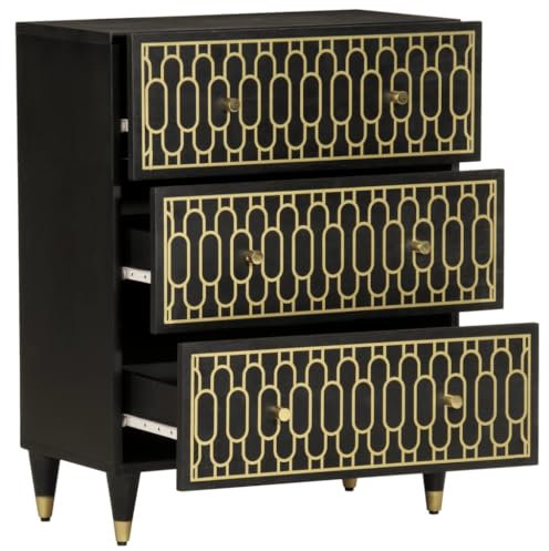 HEFZGDB Beistellschrank 60x33x75 cm Massivholz Mango Geschirrschrank Flurschrank Vorratsschrank Küche Apothekerschrank Küche für Café Küche Wohnstube Speisesaal