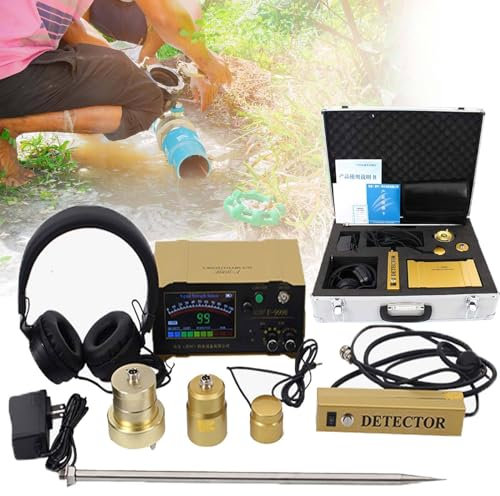 Détecteur de fuite – Détecteur de fuite d'eau souterraine à ultrasons pour usage domestique et extérieur, profondeur de détection de 3 mètres, technologie géophone professionnelle