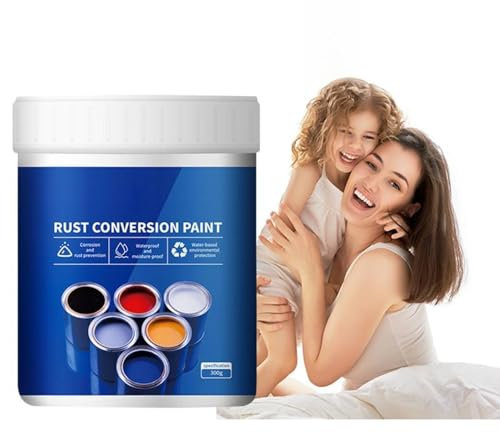 Pintura de conversión de óxido, pintura convertidora de óxido 4 en 1 para metal, resistente a la intemperie, a base de agua, prevención y protección contra el óxido de larga duración (estilo F)