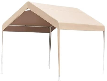 Auvents pour Voitures Abri de Voiture extérieur, Patio, tonnelle, Garage Mobile, auvent, Tente imperméable et résistante au Soleil, Jardin, Espace Ouvert, pergola Garage carport(A 3x3m Khaki)